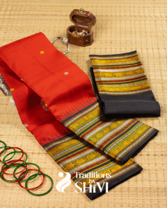 10- Kanchipuram silk blacksaree with thread border